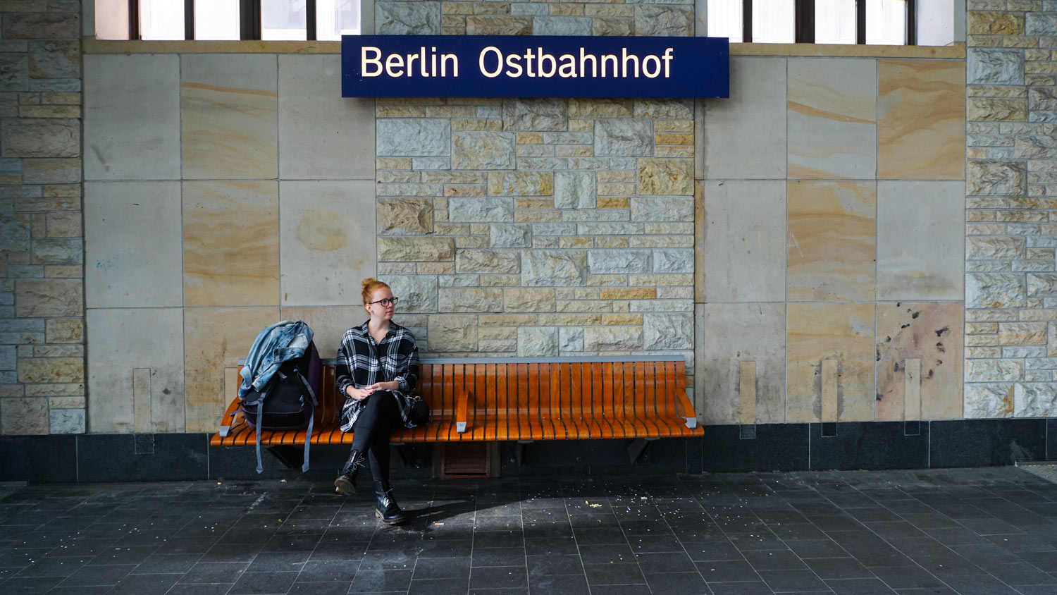 waiting at train station